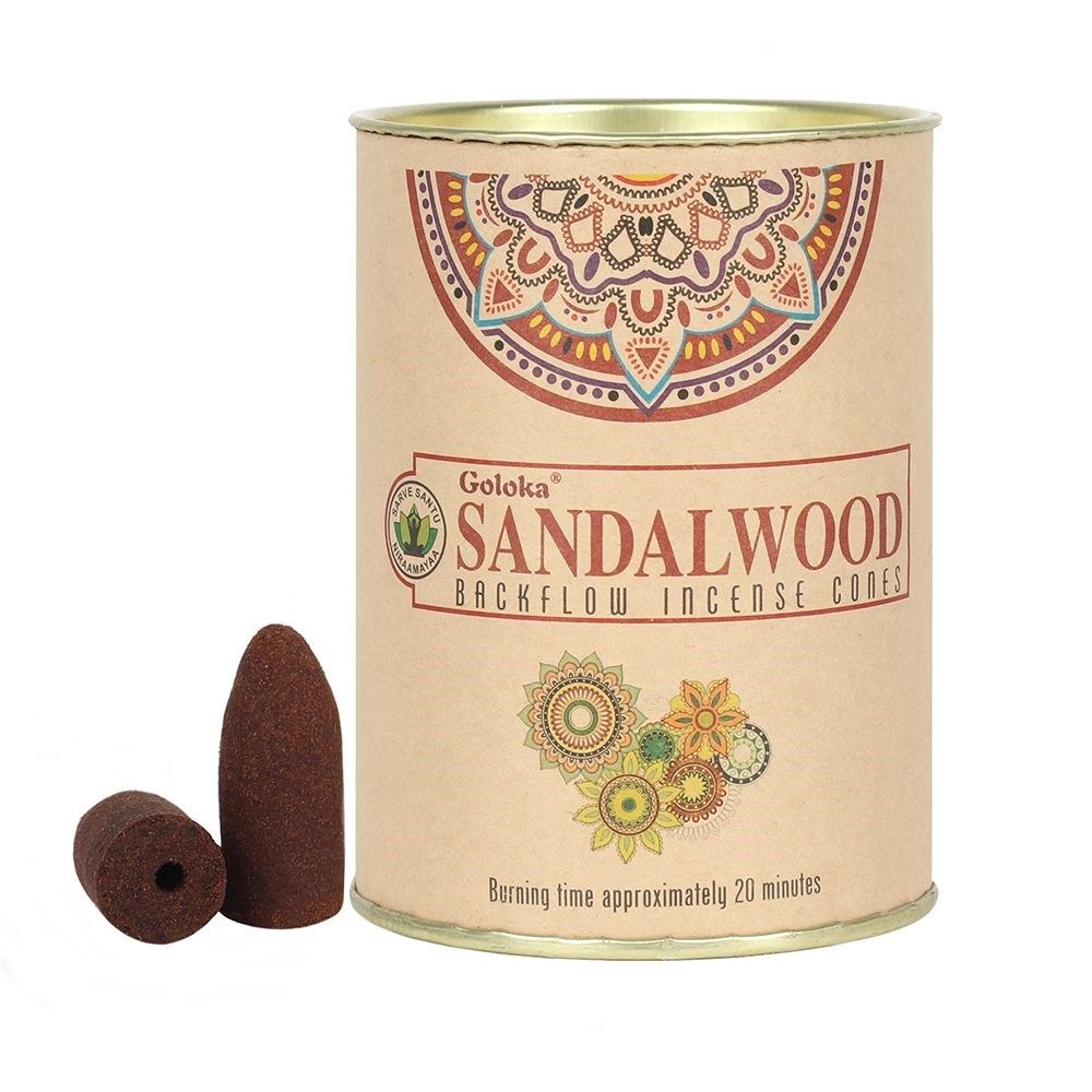Goloka – Backflow Cone Incense – Sandalwood